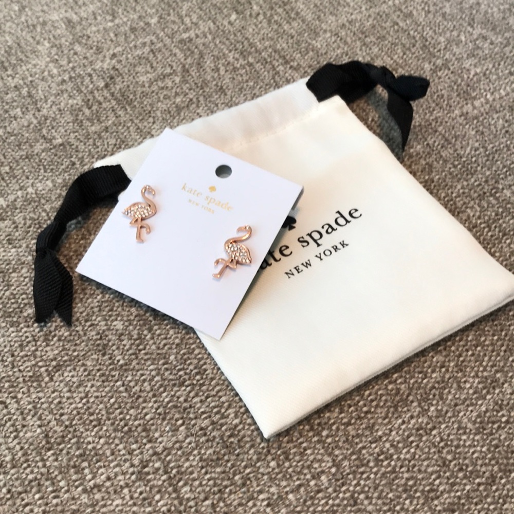 Kate Spade flamingo stud earrings